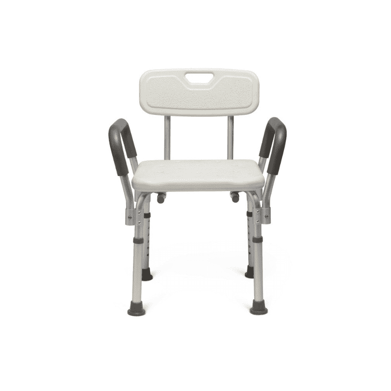 Medline Lightweight Tool-Free Knockdown Bath Benches with Padded Arms
