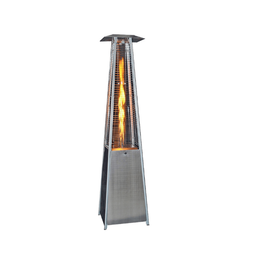 SUNHEAT Contemporary Square Design Portable Propane Patio Heater with Decorative Variable Flame