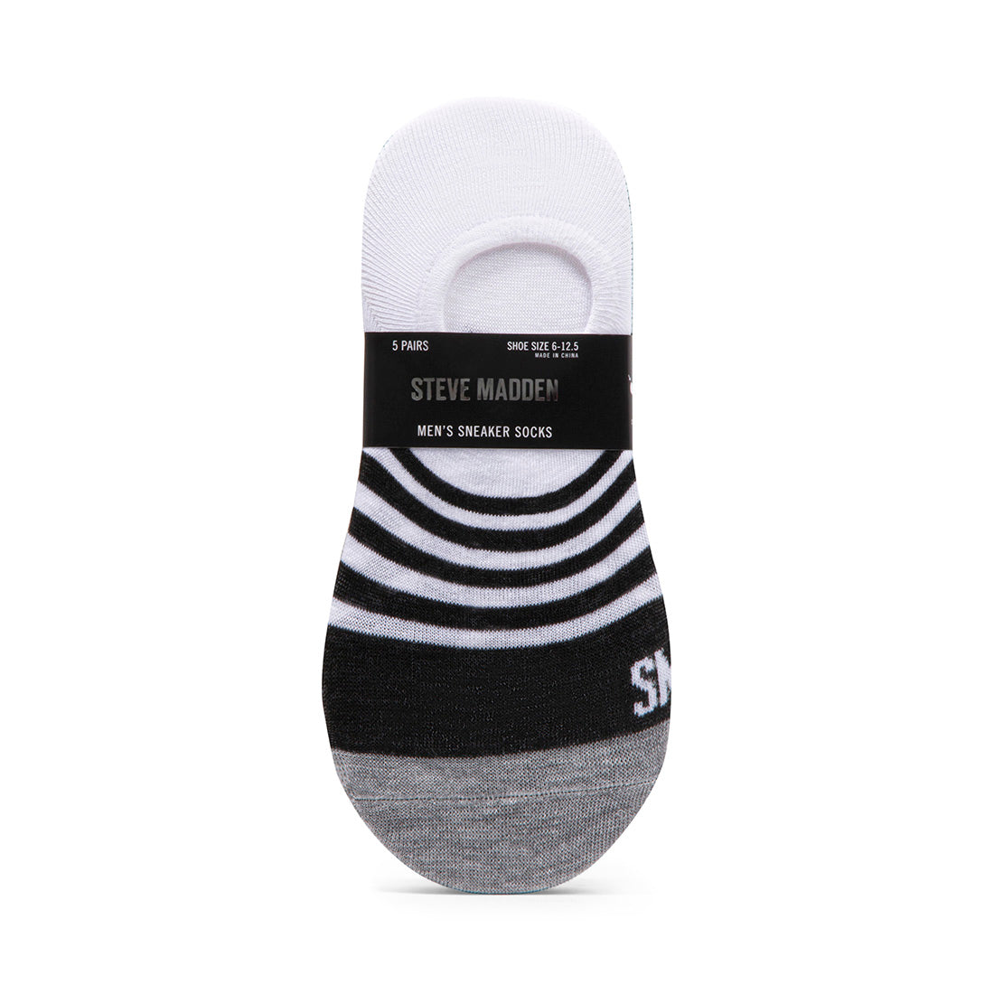 5PK MEN'S WHITE MULTI SNEAKER SOCKS