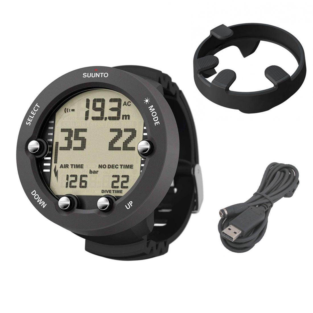 Suunto Vyper Novo Wrist Top Air, Nitrox Scuba Diving Computer With boot and USB Cable