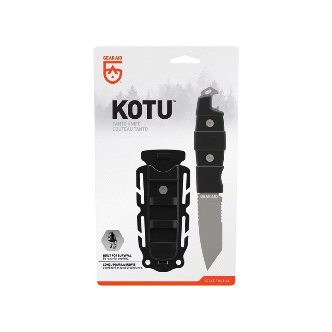 Gear Aid Kotu Tanto Survival Knife Tactical Titanium Coated