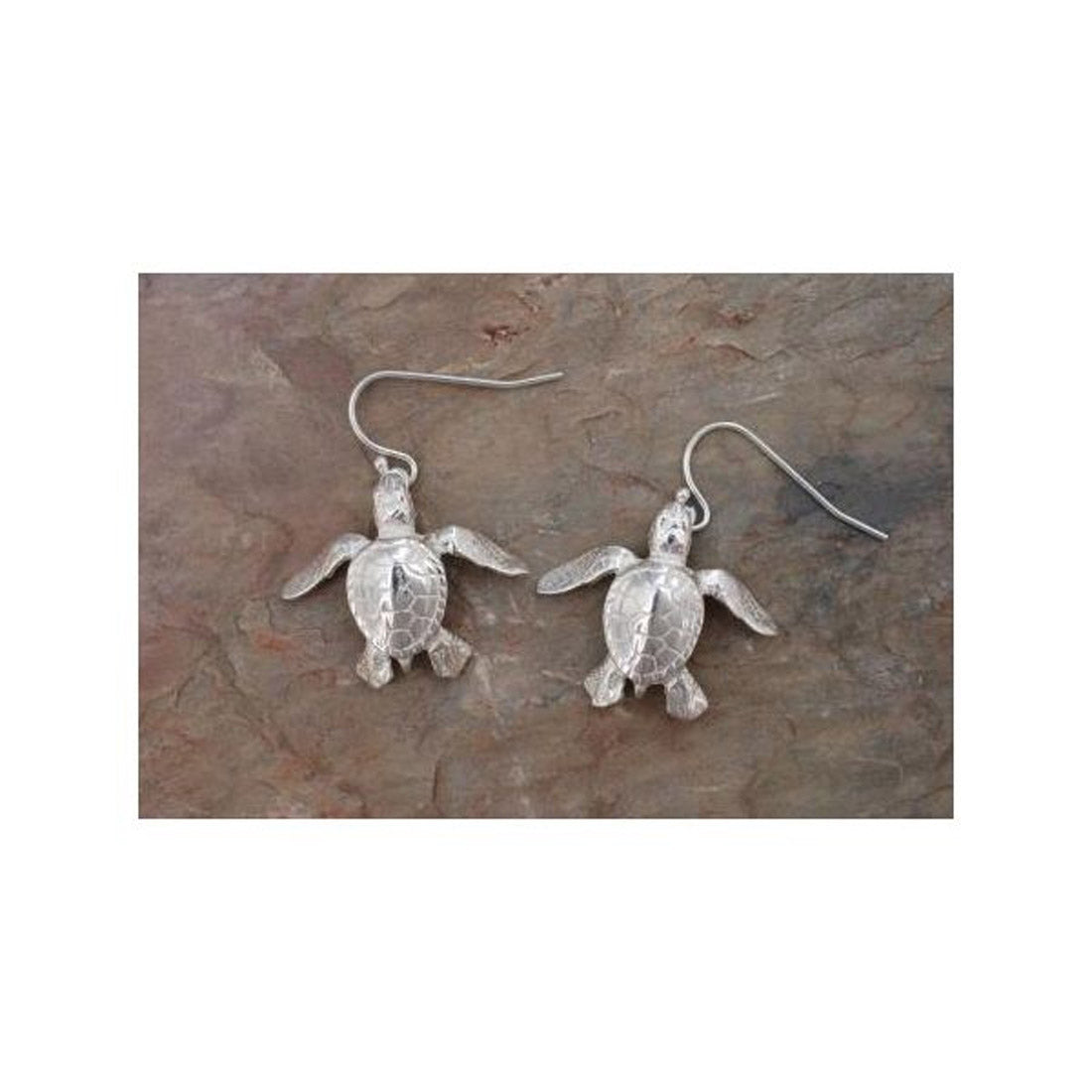 New Sterling Silver Sea Turtle Hatchling Dangle Earrings Jewelry