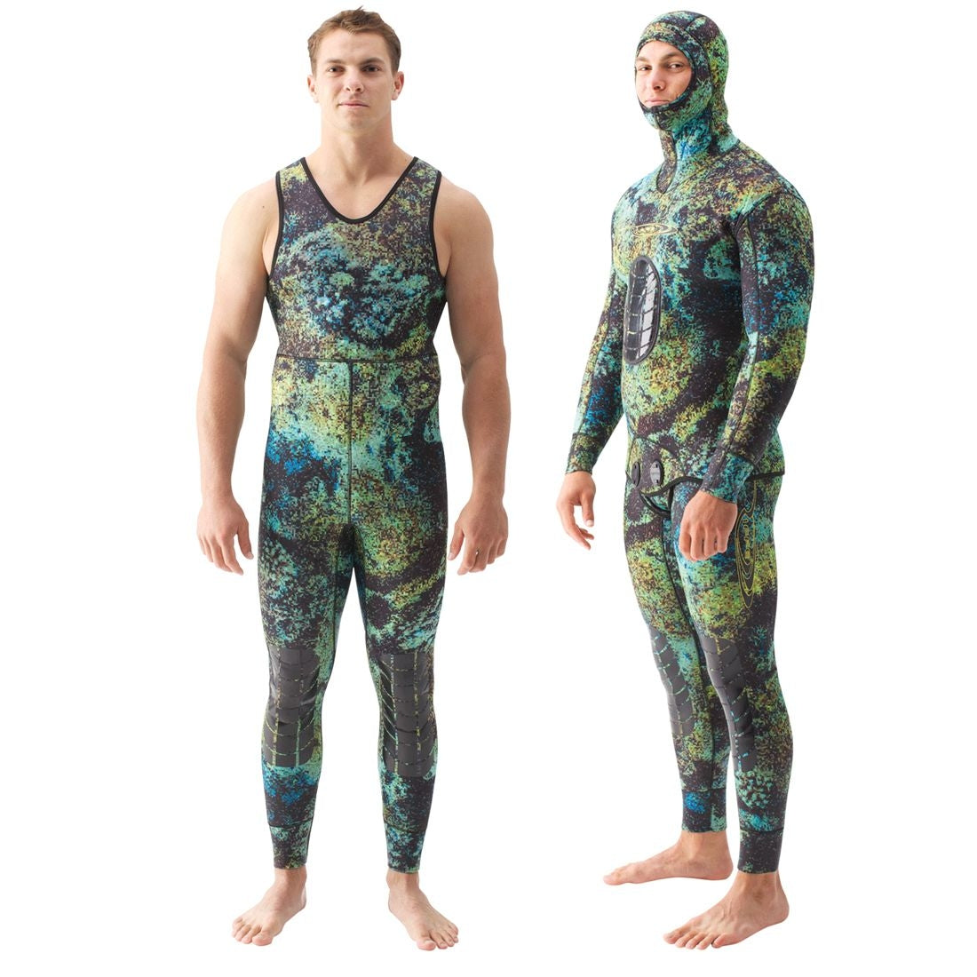 Riffe 5mm DIGI-TEK Camo Camouflage Freediving & Spearfishing Wetsuit - Top and Bottom