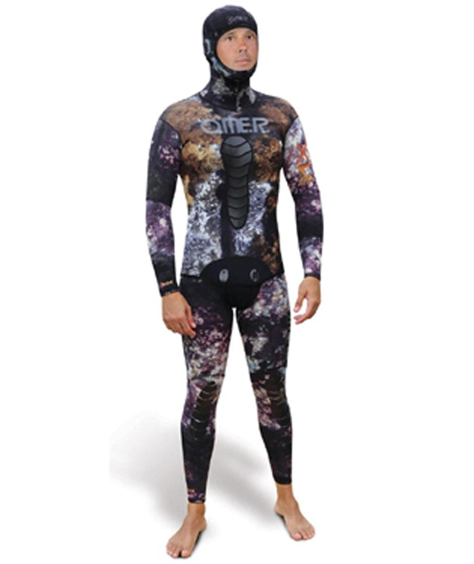 OMER 5mm Mix 3D Camouflage Freediving & Spearfishing Wetsuits - Top and Bottom