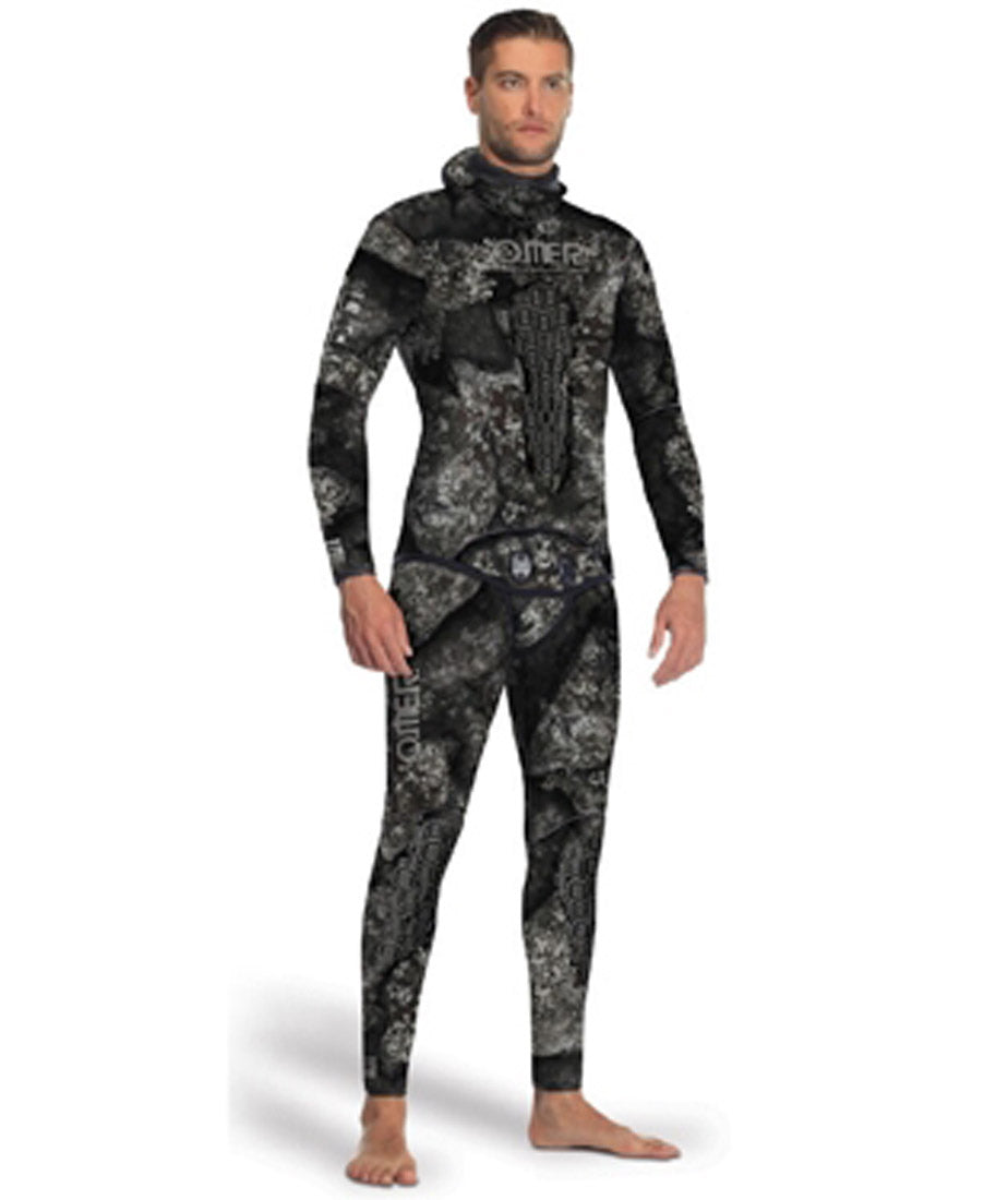 OMER Blackstone 7mm 2-Piece Men's Freediving & Spearfishing Camo Wetsuits - Top and Bottom