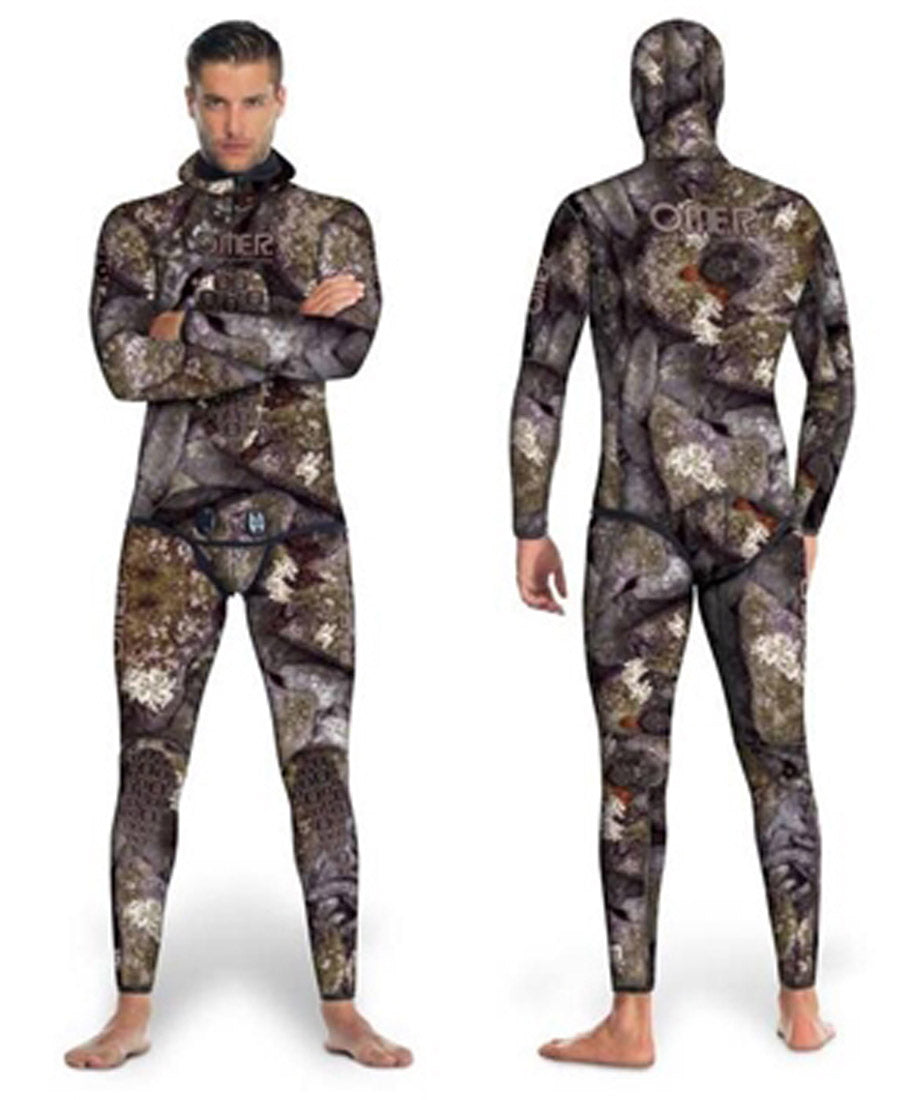 OMER 3mm Holostone Camouflage Freediving & Spearfishing Wetsuits - Top and Bottom