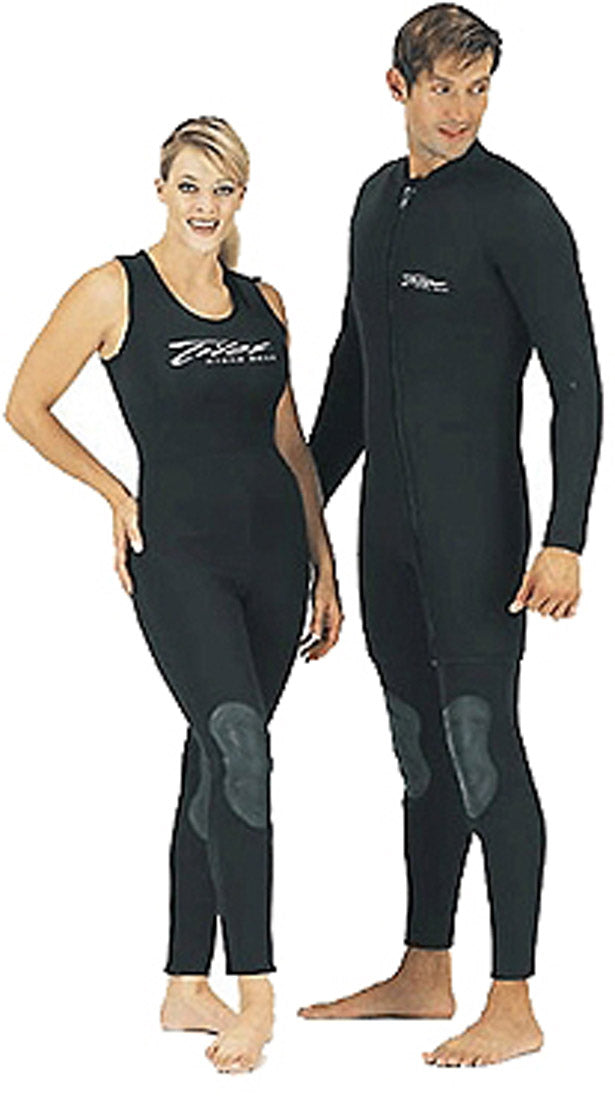 6.5mm Tilos Women's Standard Step-In Titanium Farmer John Wetsuit for Scuba Diving