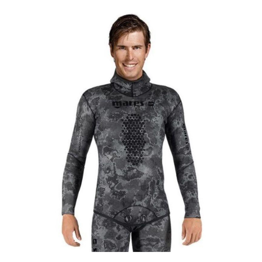 Mares 7mm Explorer Camo Black Spearfishing Camouflage Wetsuit - Top Jacket ONLY