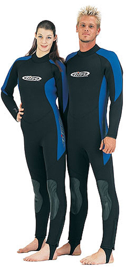 7/5mm Tilos Titanium Semi-Dry Seal Scuba Full Wetsuit Mens and Womens Options