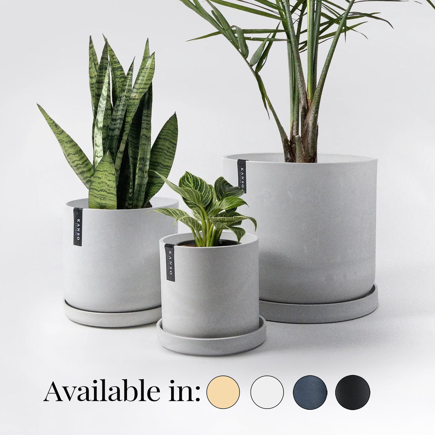 Three Set / Large Plant Pots - 7" 9" 12"