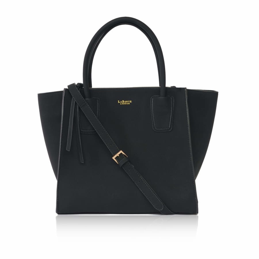 Demi Black Vegan Winged Tote Bag