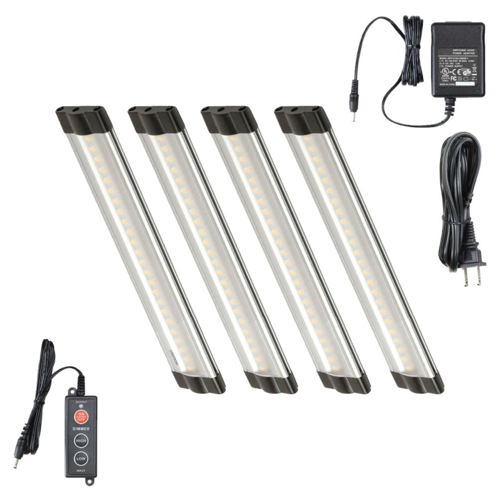 6 Inch Warm White Modular LED Under Cabinet Lighting - Standard Kit (4 Panels)