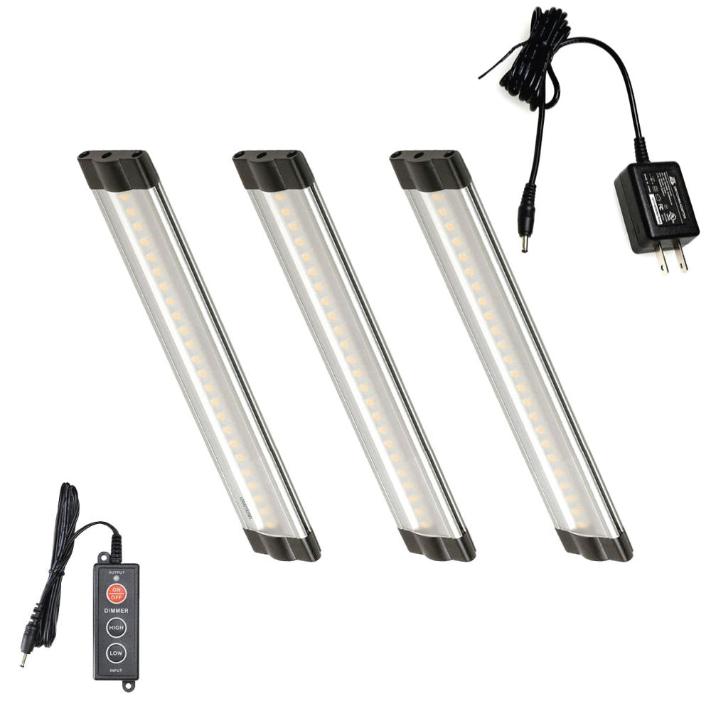 6 Inch Warm White Modular LED Under Cabinet Lighting - Premium Kit (3 Panels)