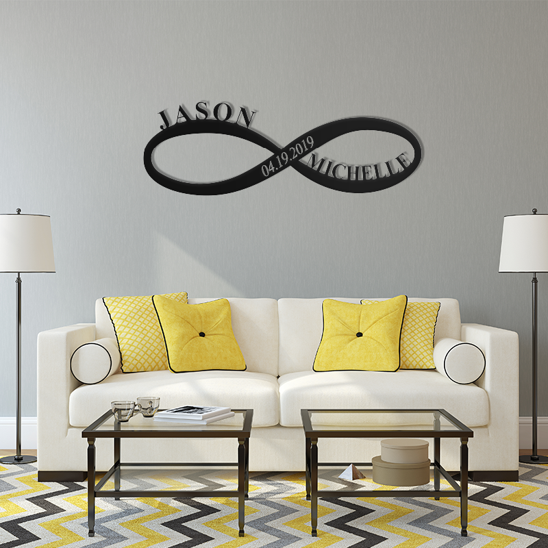 Infinity Love Metal Monogram