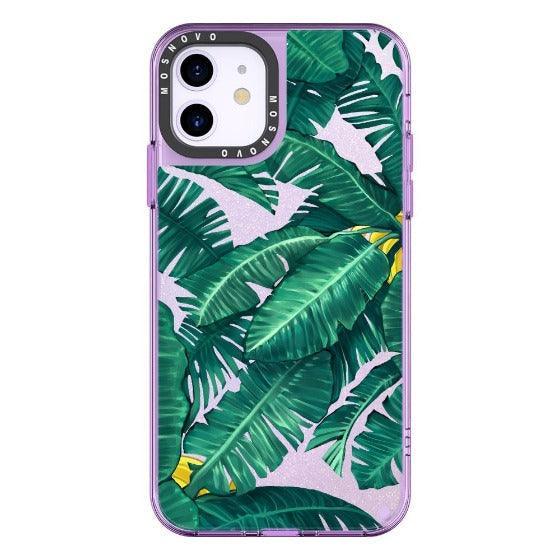 Banana Tree Glitter Phone Case - iPhone 11 Case