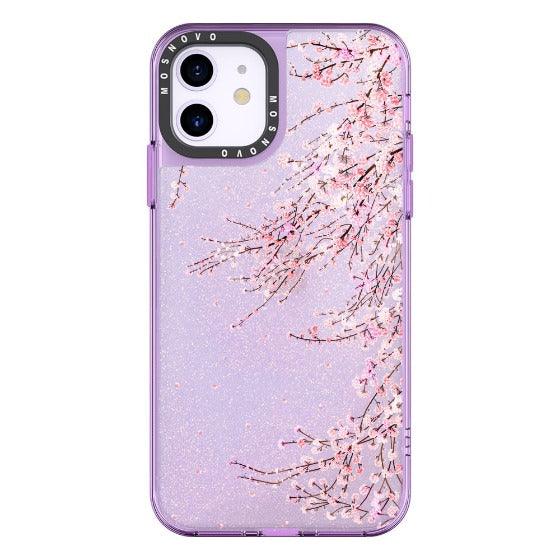 Cherry Blossoms Glitter Phone Case - iPhone 11 Case