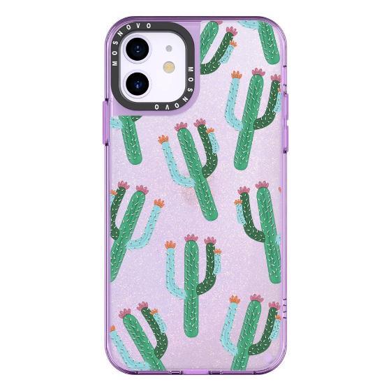 Cute Cactus Glitter Phone Case - iPhone 11 Case