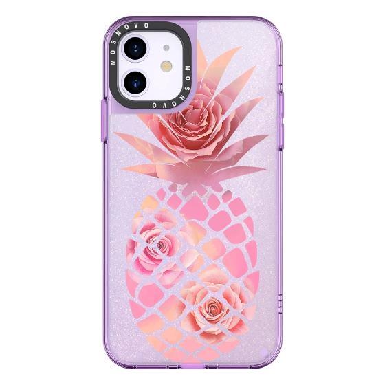 Pineapple Rose Glitter Phone Case - iPhone 11 Case