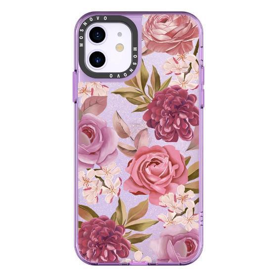 Blossom Flower Floral Glitter Phone Case - iPhone 11 Case