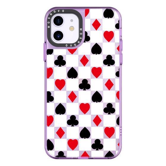 Spades Hearts Diamond Glitter Phone Case - iPhone 11 Case