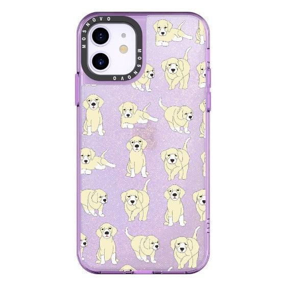 Golden Retriever Glitter Phone Case - iPhone 11 Case