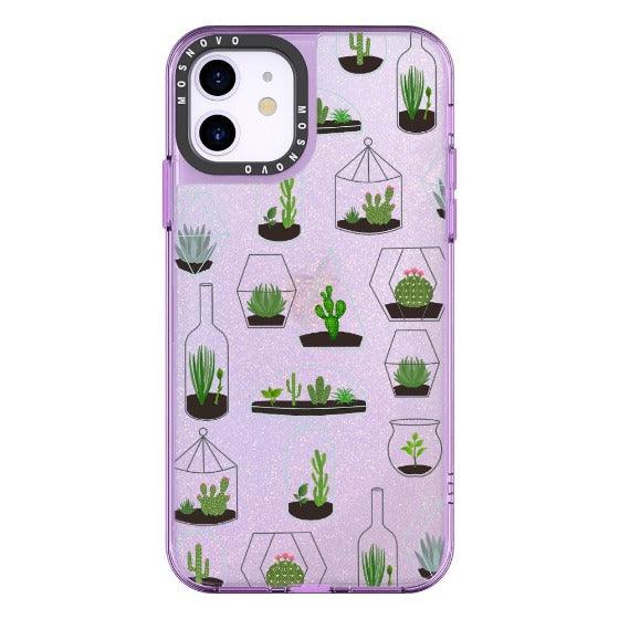 Cactus Plant Glitter Phone Case - iPhone 11 Case