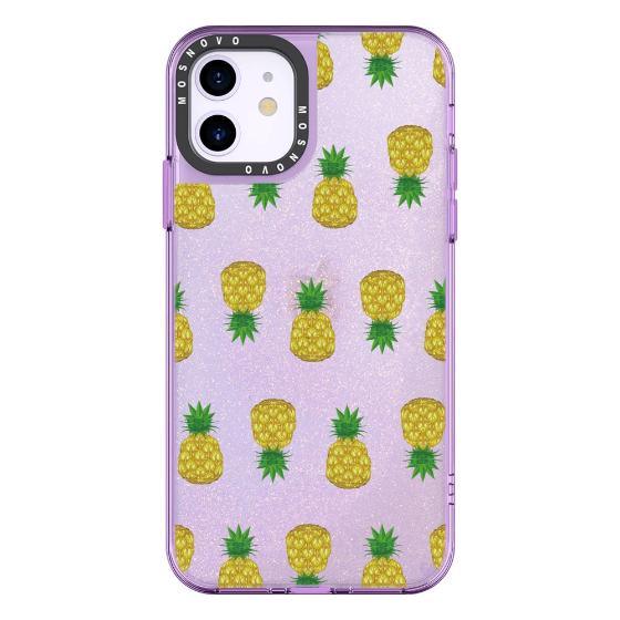 Cute Pineapples Glitter Phone Case - iPhone 11 Case