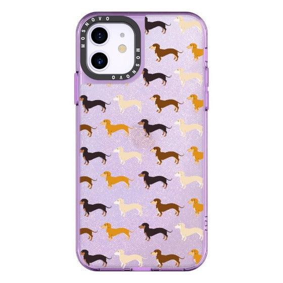 Cute Dachshund Glitter Phone Case -  iPhone 11 Case