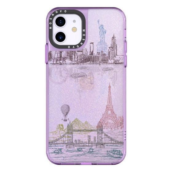 The World City Glitter Phone Case - iPhone 11 Case