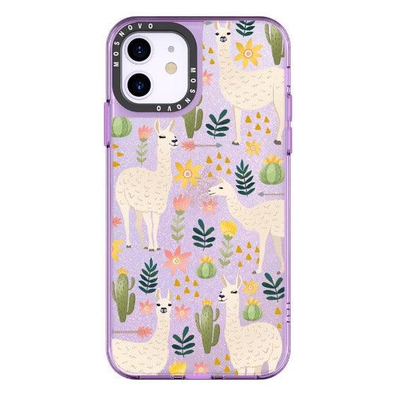 Desert Llama Glitter Phone Case - iPhone 11 Case