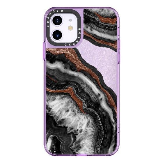 Black Agate Glitter Phone Case - iPhone 11 Case