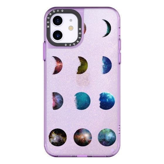 Moon Phase Glitter Phone Case - iPhone 11 Case