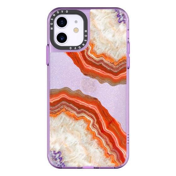 Red Agate Glitter Phone Case - iPhone 11 Case