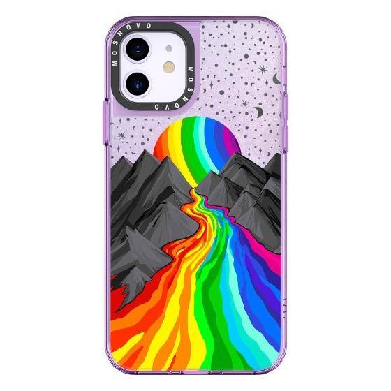 Rainbow Landscape Glitter Phone Case - iPhone 11 Case