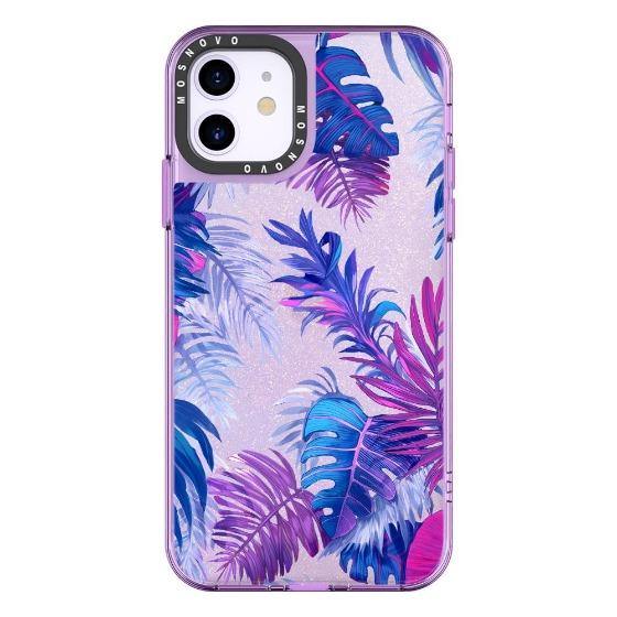 Fancy Palm Leaves Glitter Phone Case - iPhone 11 Case