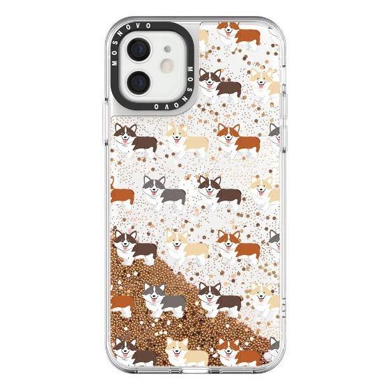 Cute Corgi Glitter Phone Case - iPhone 12 Case