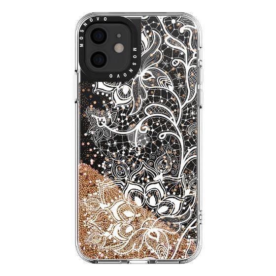 Lacy Flower Glitter Phone Case - iPhone 12 Case