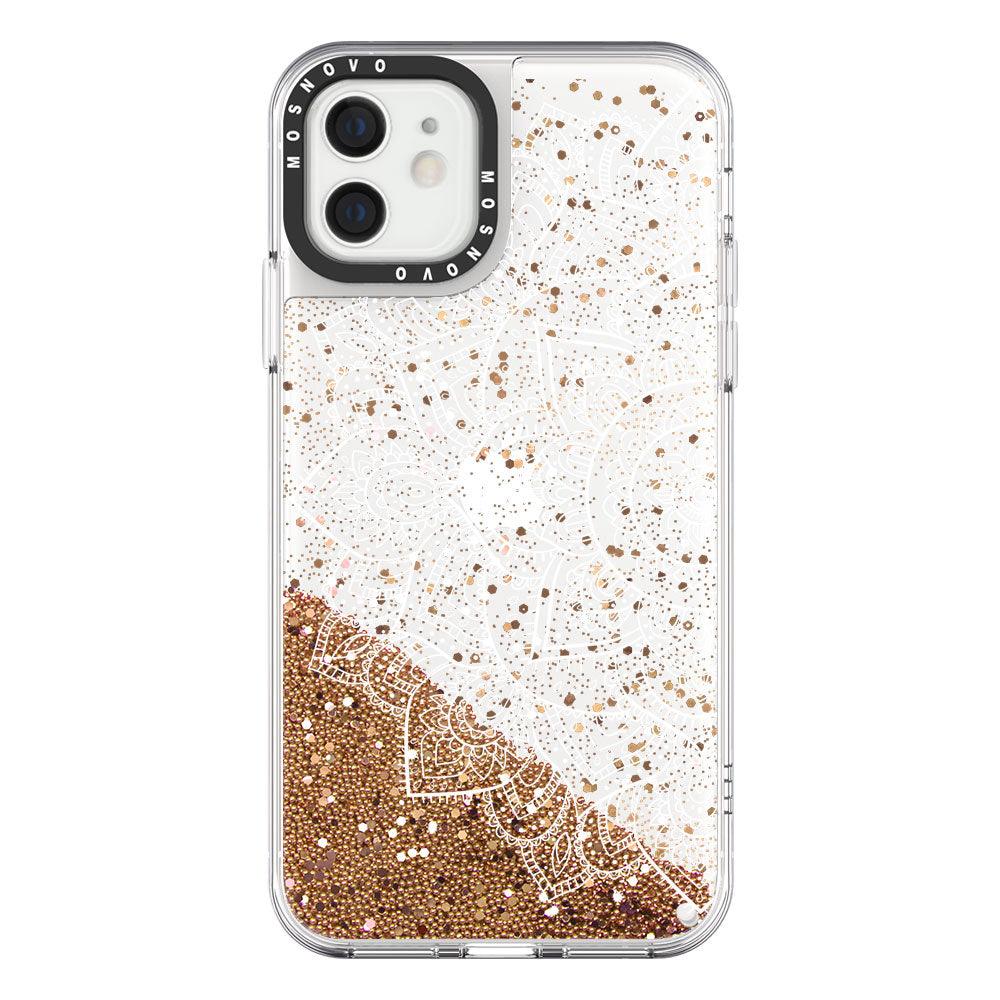 Half Mandala Glitter Phone Case - iPhone 12 Mini Case