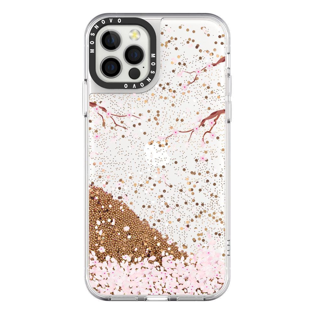 Sakura Flowers Blossom Glitter Phone Case - iPhone 12 Pro Case