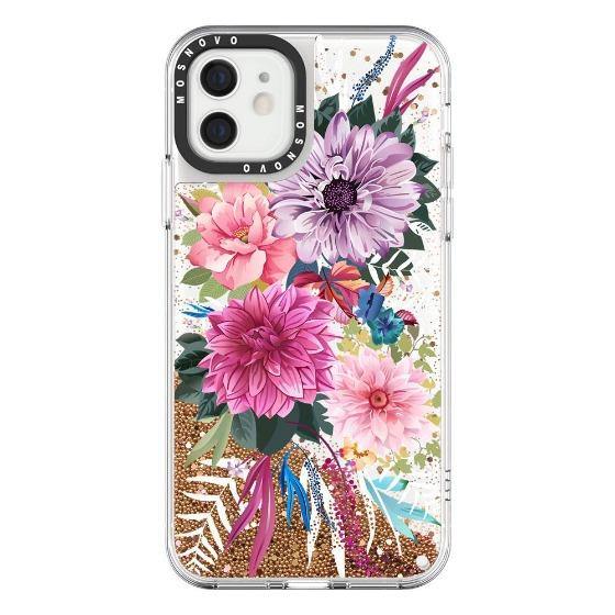 Blossom Floral Flower Glitter Phone Case - iPhone 12 Case