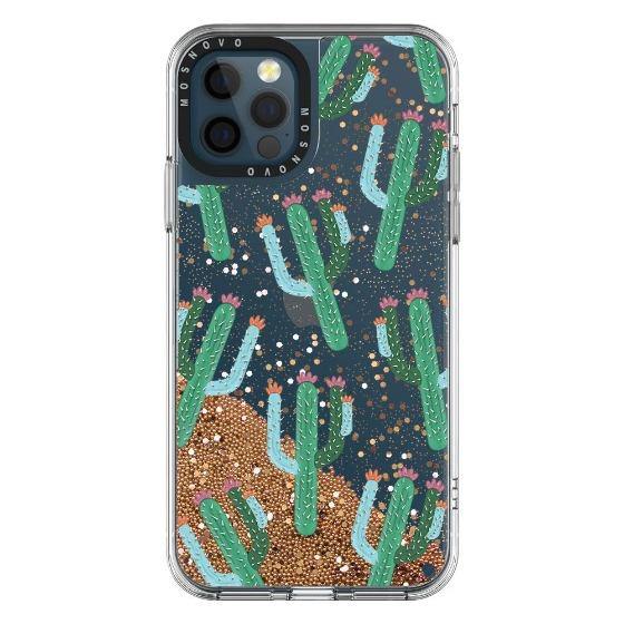 Cute Cactus Glitter Phone Case - iPhone 12 Pro Max Case