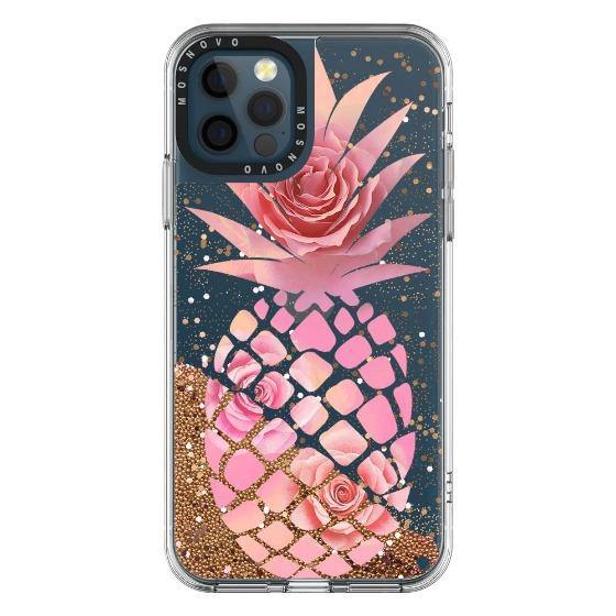 Pineapple Rose Glitter Phone Case - iPhone 12 Pro Max Case