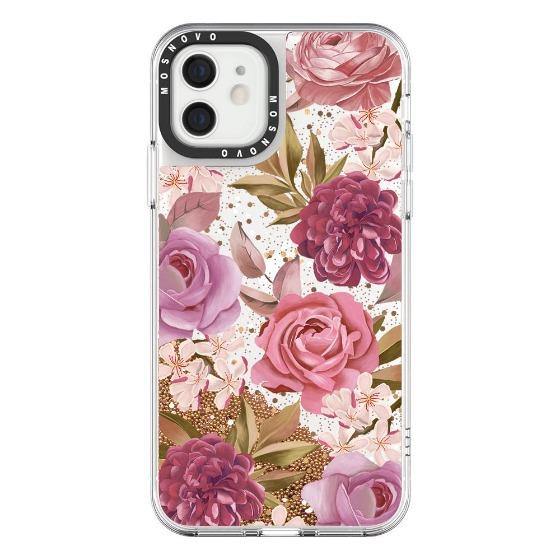 Blossom Flower Floral Glitter Phone Case - iPhone 12 Case