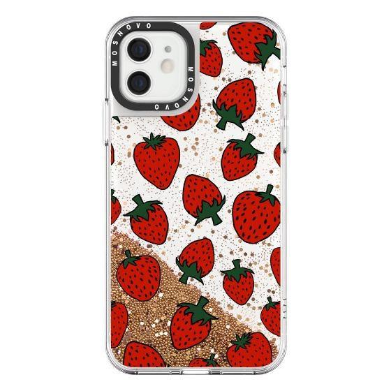 Red Strawberry Glitter Phone Case - iPhone 12 Mini Case