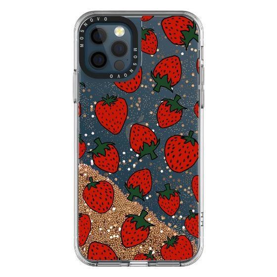 Red Strawberry Glitter Phone Case - iPhone 12 Pro Max Case