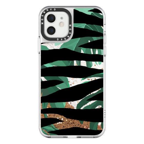 Zebra Stripes Glitter Phone Case - iPhone 12 Case