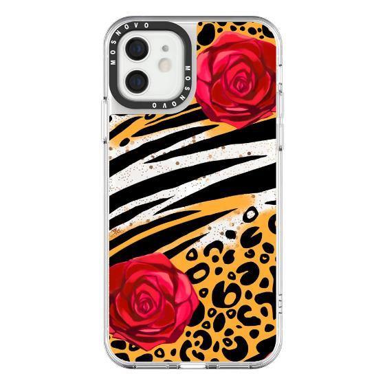 Leopard Rose Glitter Phone Case - iPhone 12 Case