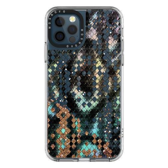 Snake Print Glitter Phone Case - iPhone 12 Pro Max  Case