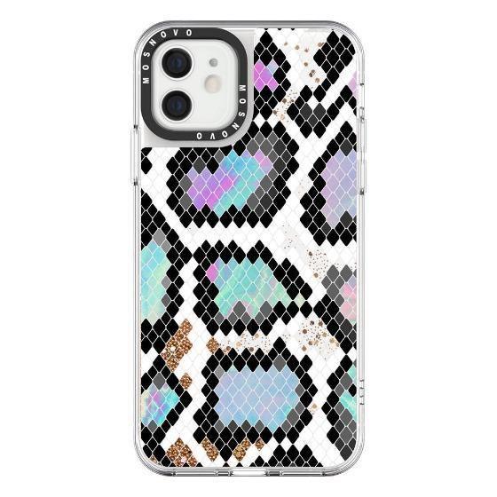 Aurora Snake Glitter Print Phone Case - iPhone 12 Case