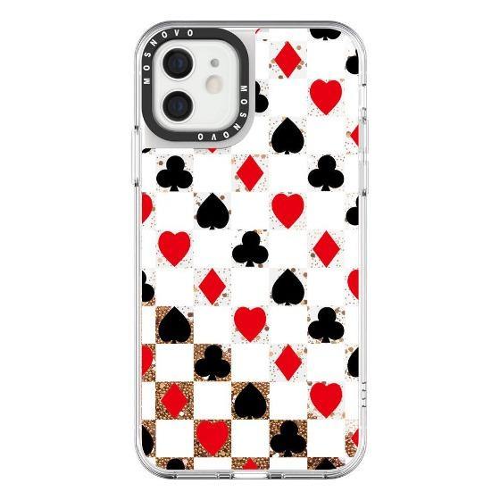 Spades Hearts Diamond Glitter Phone Case - iPhone 12 Case